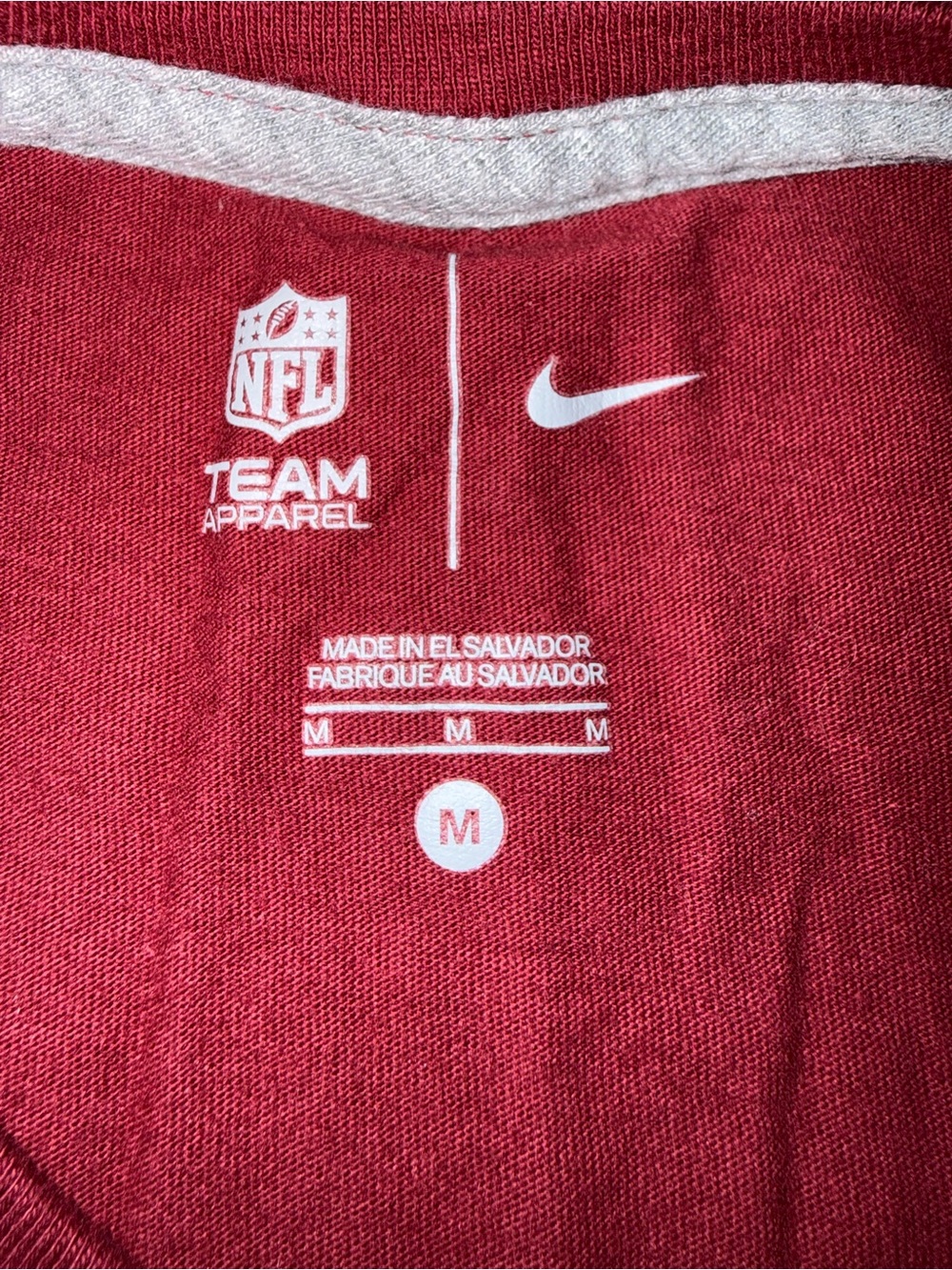 Washington Redskins Nike Burgundy Short Sleeve Tee Washington Commanders - Picture 9 of 10